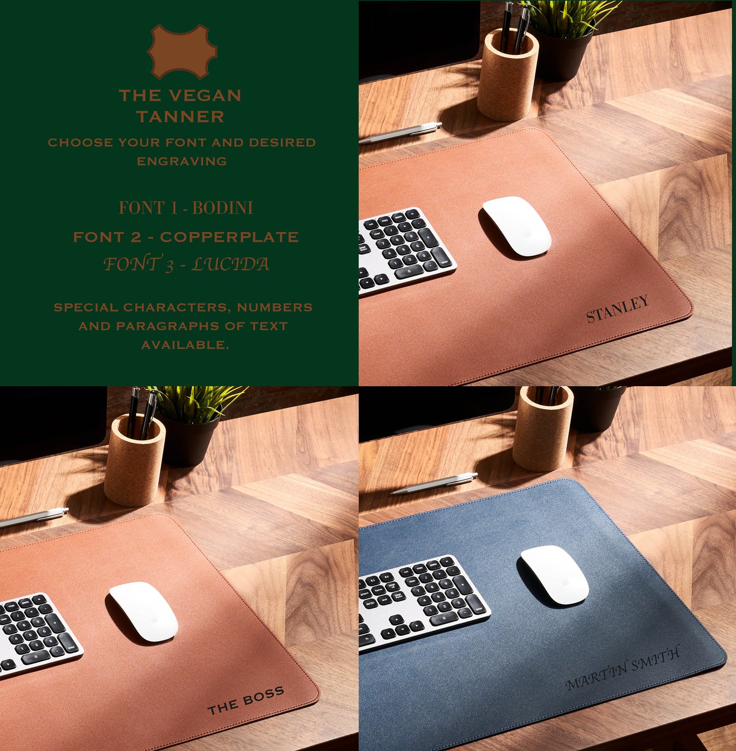 Personalised Vegan Desk Mat