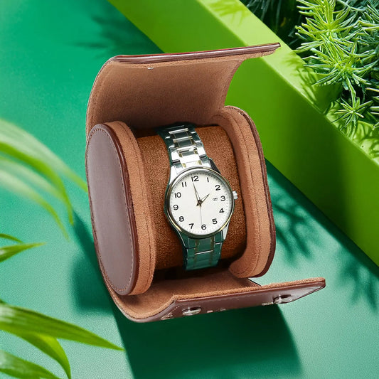 Personalized Vegan Leather Watch Case: Travel Watch Organizer